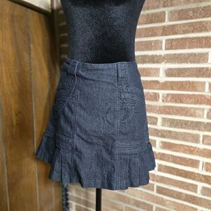 Bisou Bisou Denim Pleated Skirt
